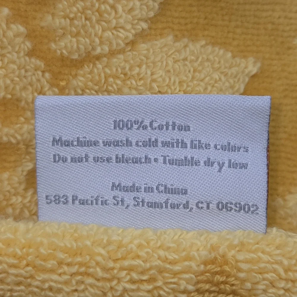 Caro Home Mustard Yellow Sunflower Cotton Towel Set 6pc Fall Harvest Collection
